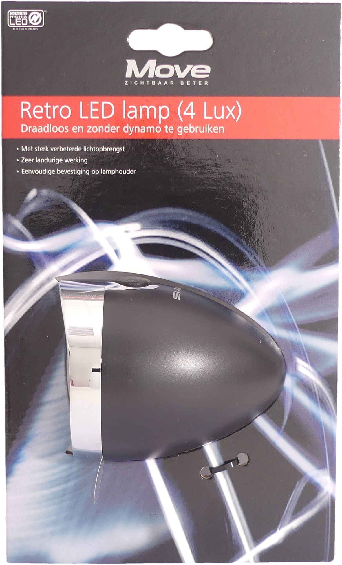 Koplamp Smart Zwart - Led - On/Off - 4Lux (Incl. Batterij)