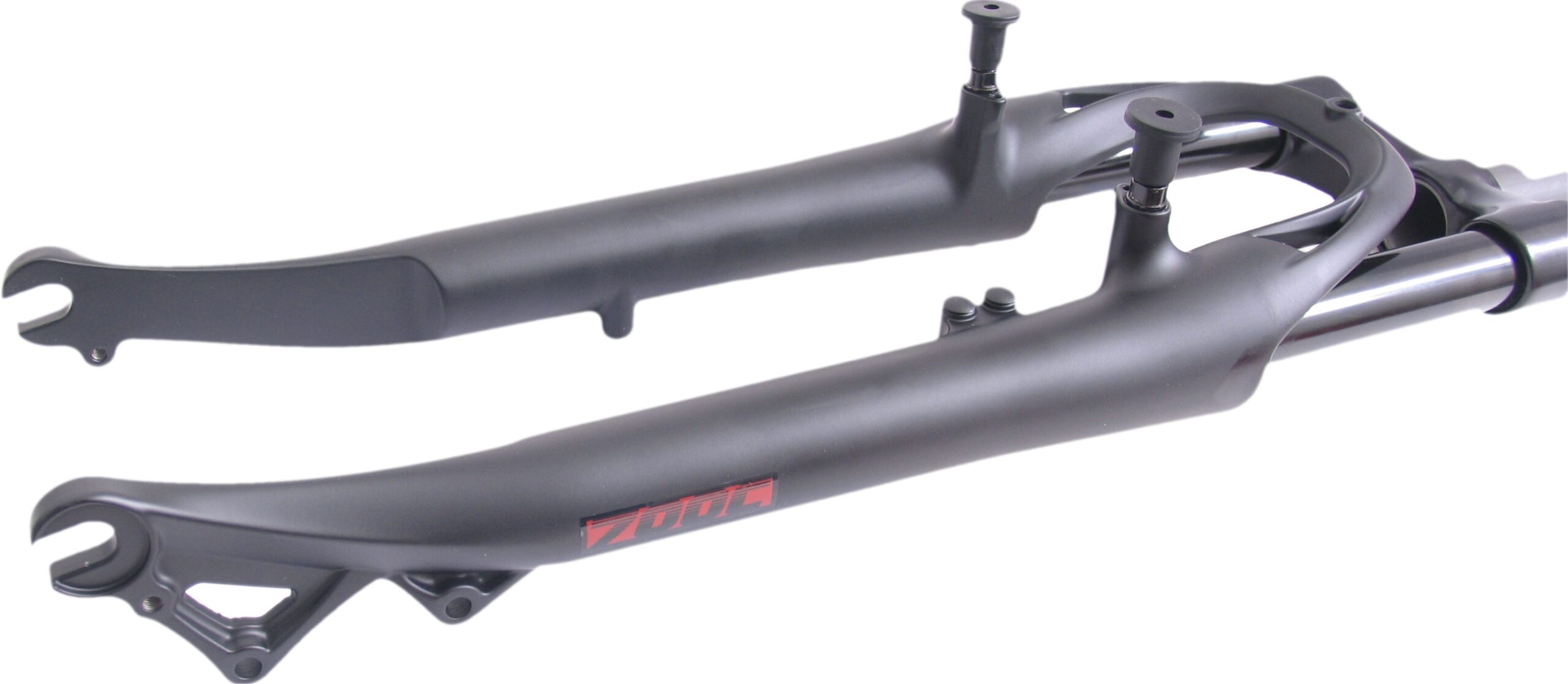 Verende voorvork 28" Spinner 1 1/8" vorkbuis met draad - v-brake en IS disc - mat zwart - Afbeelding 2