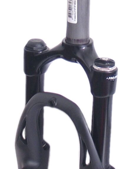 Verende voorvork 28" Spinner met 1 1/8" ahead vorkbuis - v-brake en IS disc + rollerbrake remnok - mat zwart
