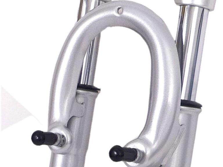 Verende voorvork 28" met 1" vorkbuis - V-brake nokken - zilver
