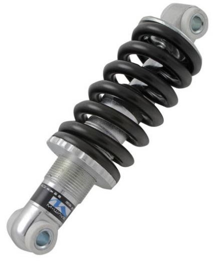 Achterdemper M-Wave 150 mm aluminium - zwart / zilver