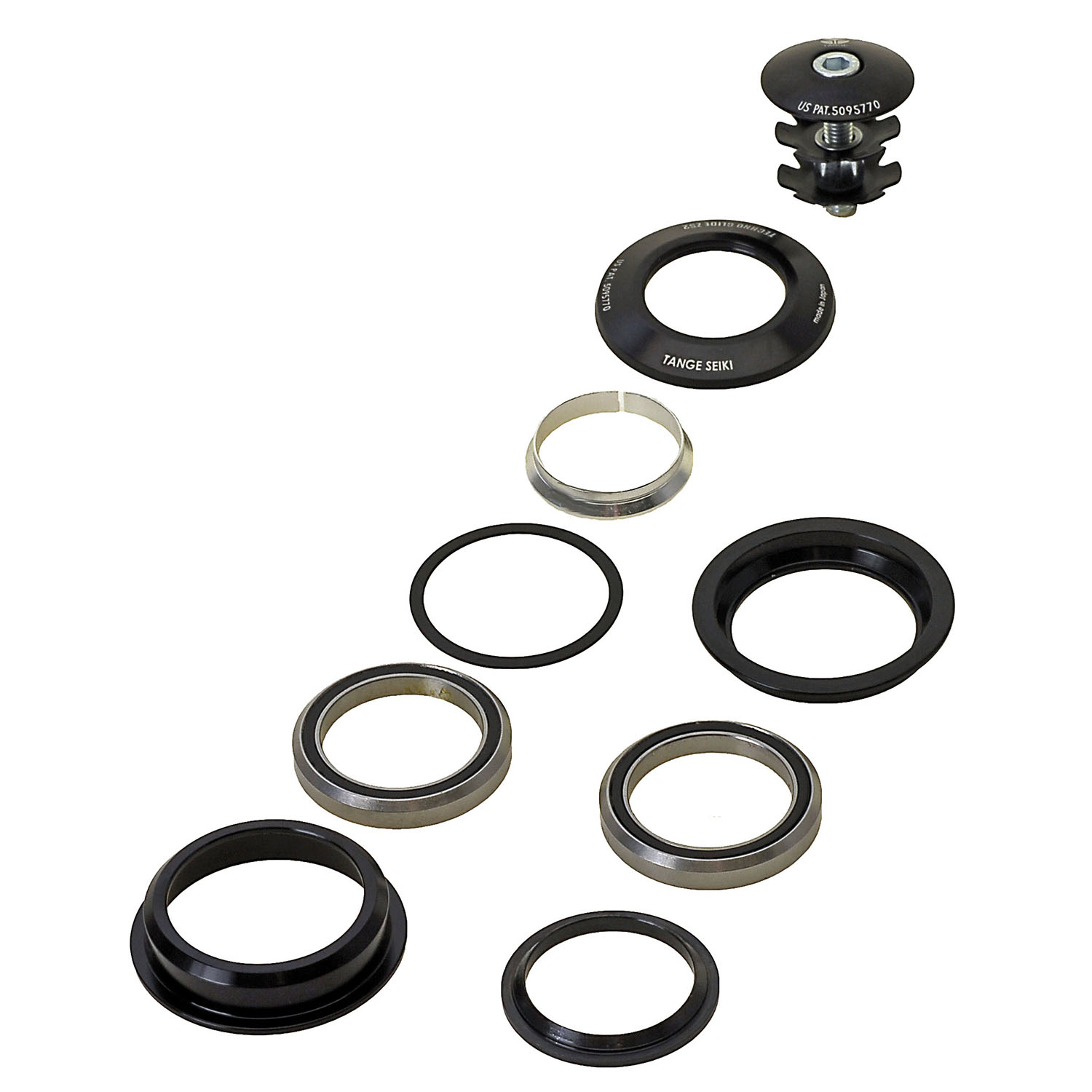 Balhoofdset Neco 1 1/8" semi-geïntegreerd zonder draad - zwart - Afbeelding 2