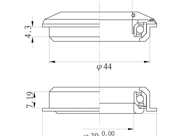 Balhoofdset Neco 1 1/8" semi-geïntegreerd zonder draad - zwart