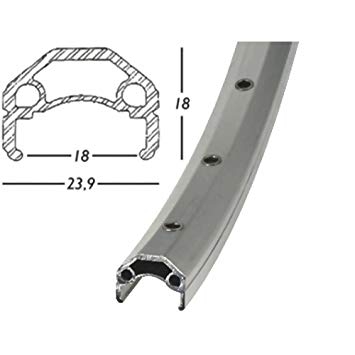 Velg Rodi Vision 3 - 26" / 559 x 19C aluminium 36 gaats - zilver