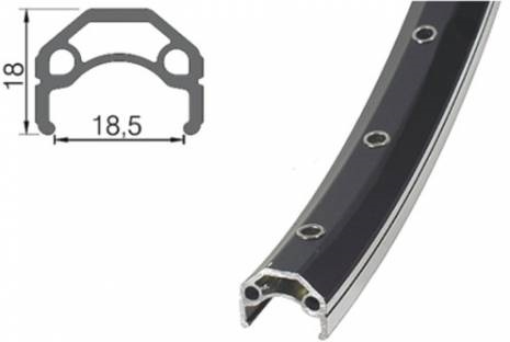 Velg Rodi Vision 3 - 28" / 622 x 19C aluminium 36 gaats - zwart - Afbeelding 2