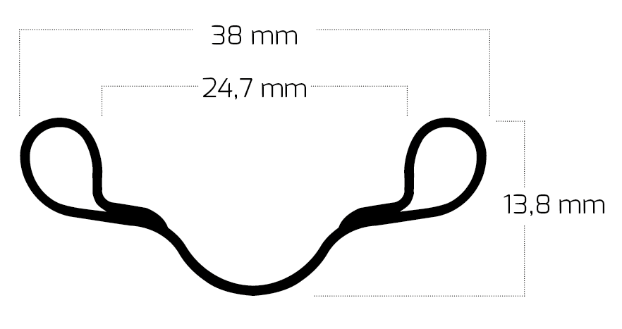 Velg Ryde Westwood V38 622 x 24C aluminium 36 gaats 14G - zwart - Afbeelding 2