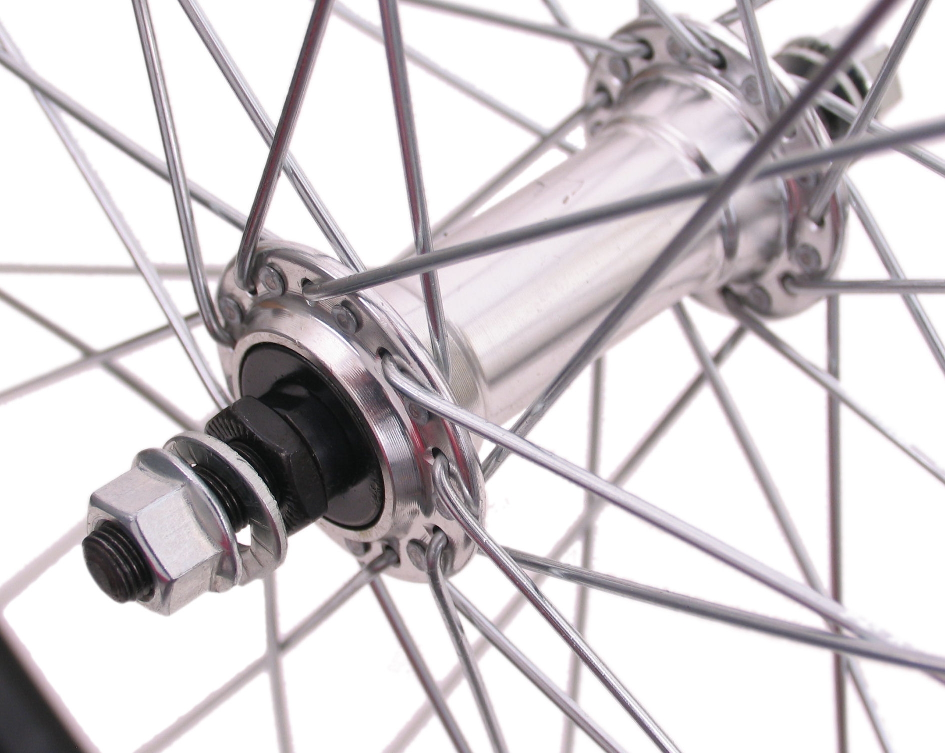 Voorwiel 28" / 622*21C aluminium naaf en velg - zwart - Afbeelding 3