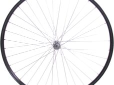 Voorwiel 28 x 1 1/2" - aluminium Ryde velg - verchroomde naaf - zwart