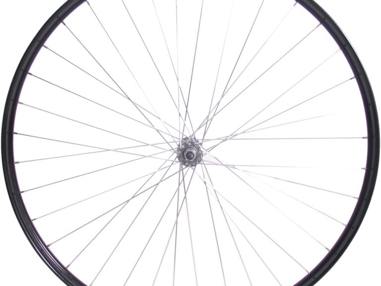 Voorwiel 28 x 1 1/2" - aluminium Ryde velg - verchroomde naaf - zwart