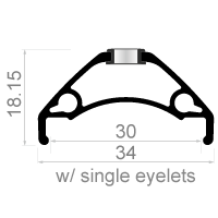 Wielset 29" Rodi TRYP 30 met boost steekas 15x110 en 12x148 - 6 bouts remschijfbevestiging - 8/9/10/11 speed - zwart - Afbeelding 2