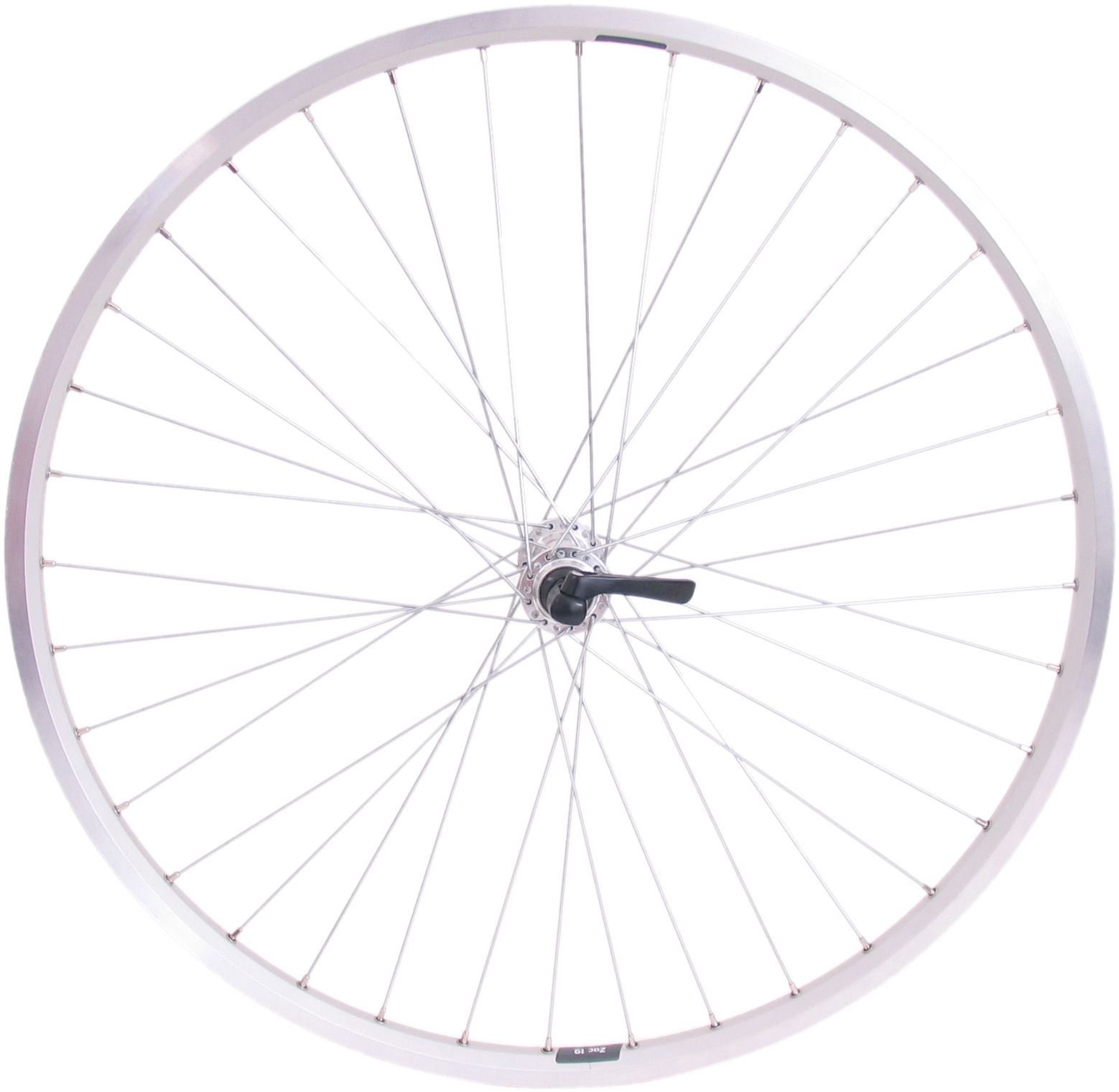 Voorwiel 26" ATB - ZAC19 velg - Shimano TX500 naaf - zinken spaken - zilver