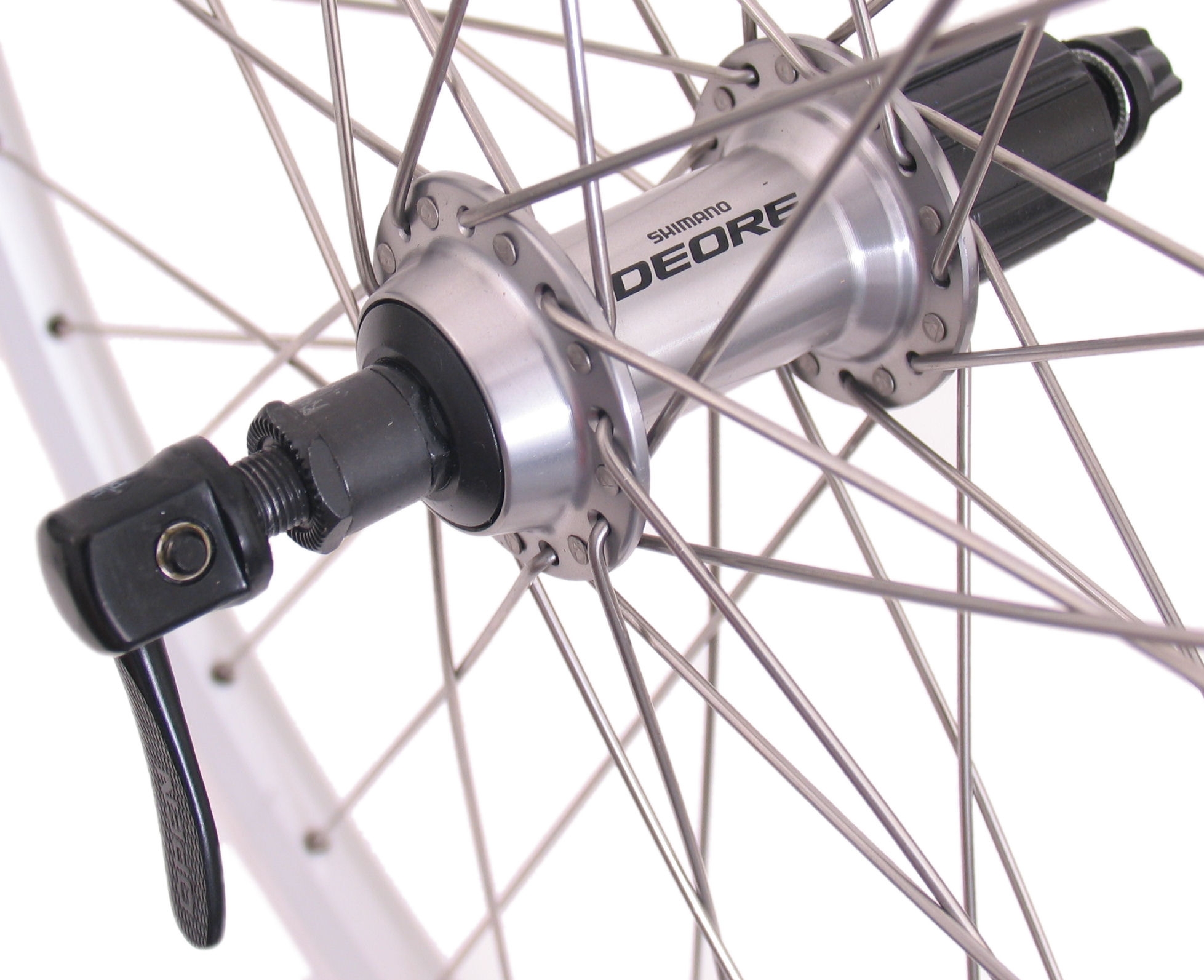 Achterwiel 26" ATB - ZAC19 velg Shimano Deore naaf - RVS spaken - zilver - Afbeelding 2
