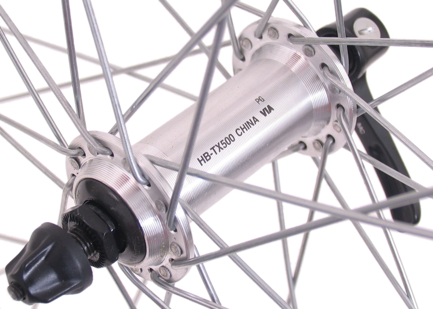 Voorwiel 26" ATB - ZAC19 velg - Shimano TX500 naaf - zinken spaken - zilver - Afbeelding 2
