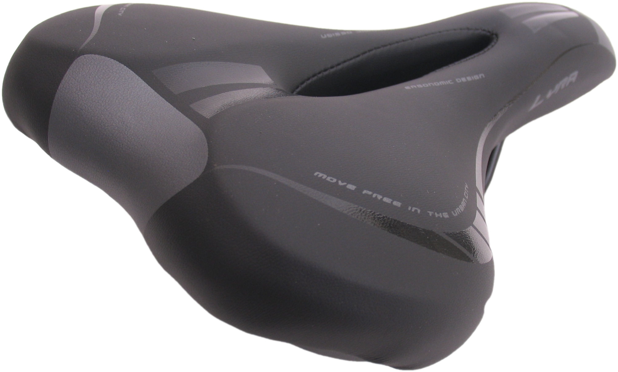 Fietszadel Selle Monte Grappa Lyra Ergonomic - zwart skai leer - Afbeelding 2
