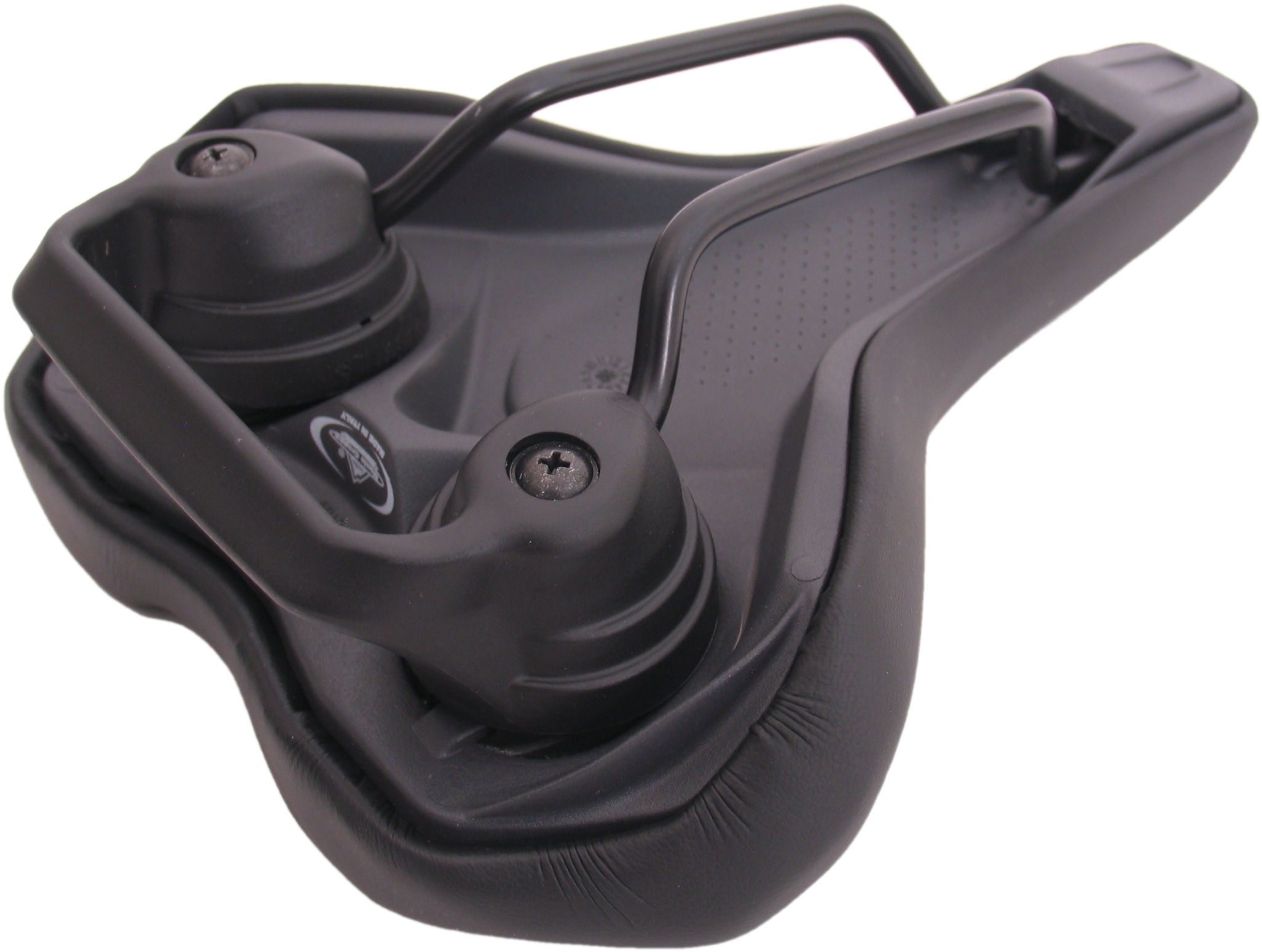 Fietszadel Selle Monte Grappa Althea met handgreep voor e-bike - zwart skai leer - Afbeelding 2