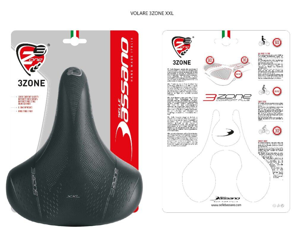 Fietszadel Selle Bassano Volare XXL Cruiser - zwart - Afbeelding 5