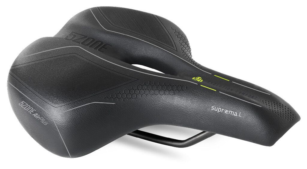 Fietszadel Selle Bassano Suprema 5zone EL Dames met elastomere demping - zwart - Afbeelding 2
