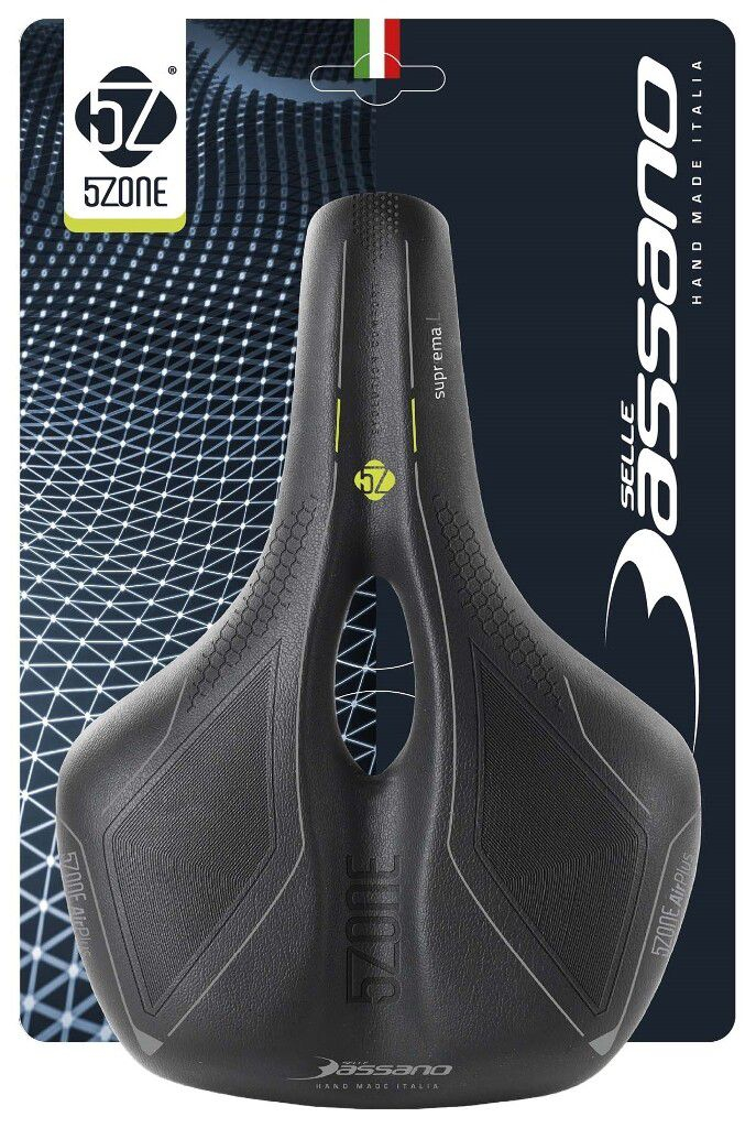 Fietszadel Selle Bassano Suprema 5zone EL Dames met elastomere demping - zwart - Afbeelding 3