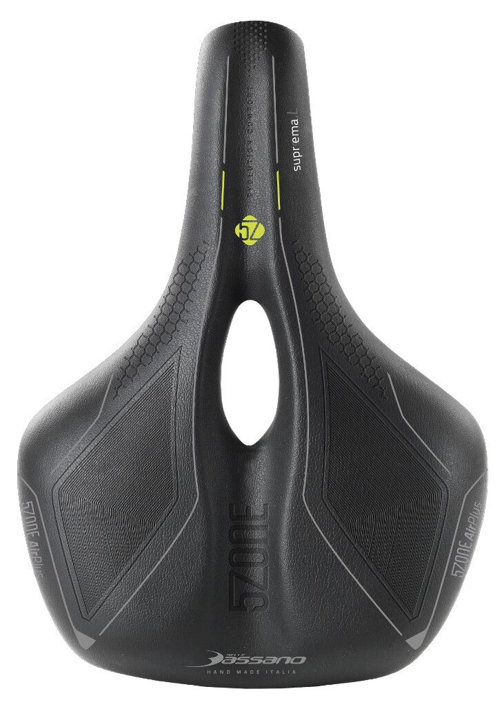 Fietszadel Selle Bassano Suprema 5zone EL Dames met elastomere demping - zwart - Afbeelding 4