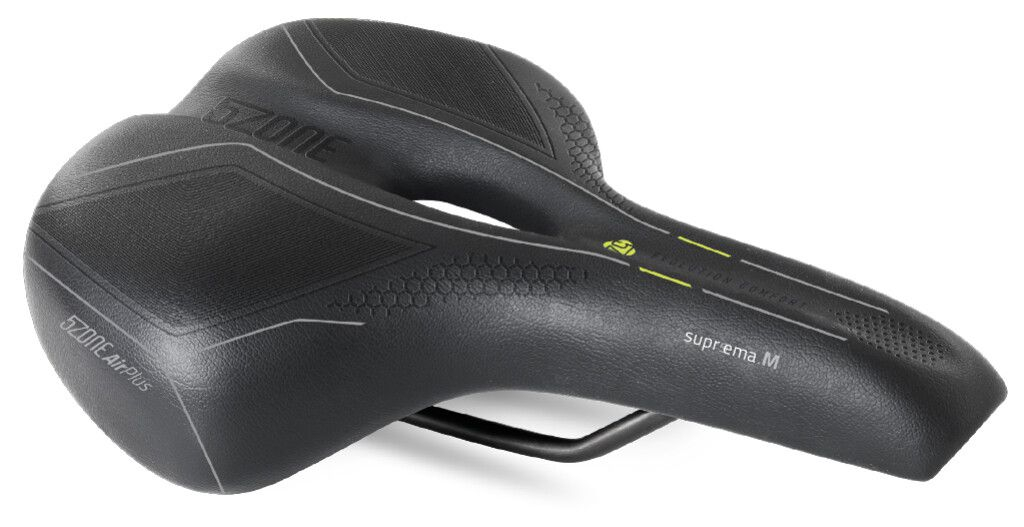 Fietszadel Selle Bassano Suprema 5zone EL Heren met elastomere demping - zwart