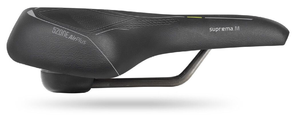 Fietszadel Selle Bassano Suprema 5zone EL Heren met elastomere demping - zwart - Afbeelding 2