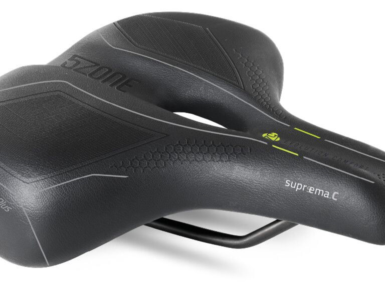 Fietszadel Selle Bassano Suprema 5zone EL City met elastomere demping - zwart