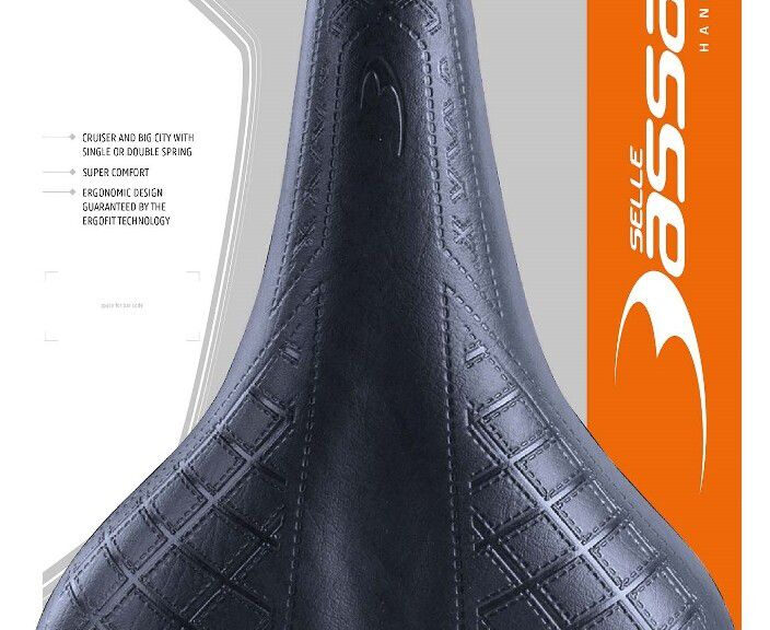 Fietszadel Selle Bassano Cafe Racer Bobber voor heren - zwart