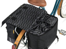 Bolsa doble para bicicleta Urban Proof de 40 litros, fabricada con materiales reciclados - negro/gris
