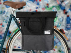 Gerecyclede shopper fietstas Urban Proof 20 liter - zwart/grijs