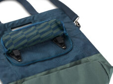 Gerecyclede shopper fietstas Urban Proof 20 liter - blauw/groen
