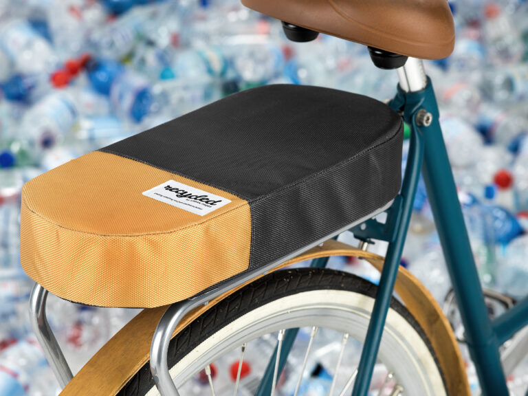 Gerecylede bagagedragerkussen Urban Proof 37,5 x 17 x 7 cm  - grijs/geel