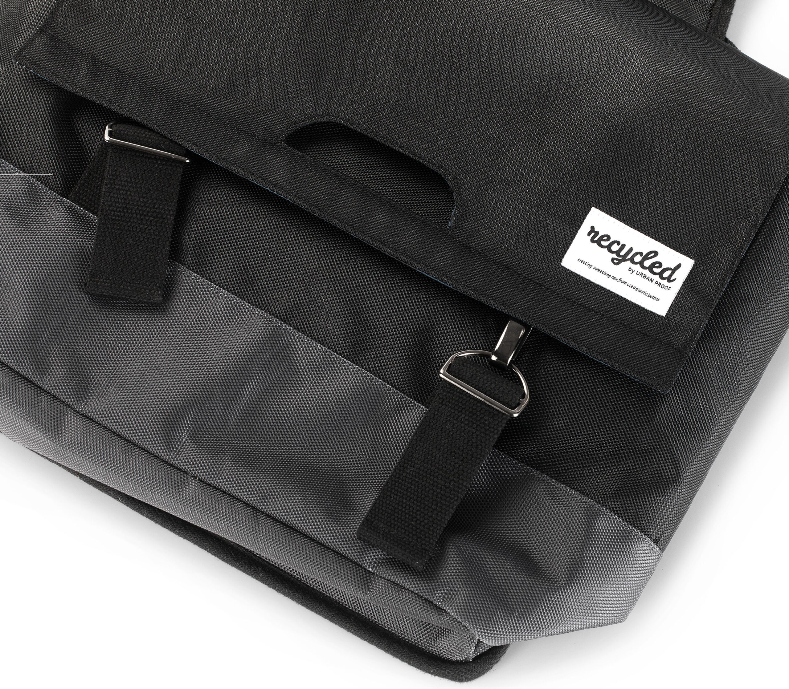 Gerecyclede dubbele fietstas Urban Proof 55 liter - zwart/grijs - Afbeelding 3