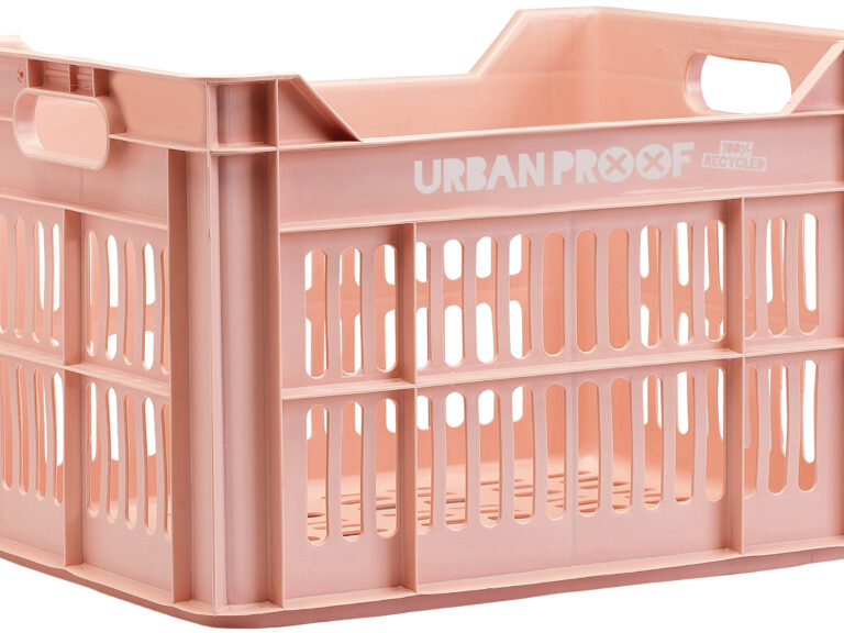 Gerecyclede fietskrat Urban Proof 30 liter - pastel roze