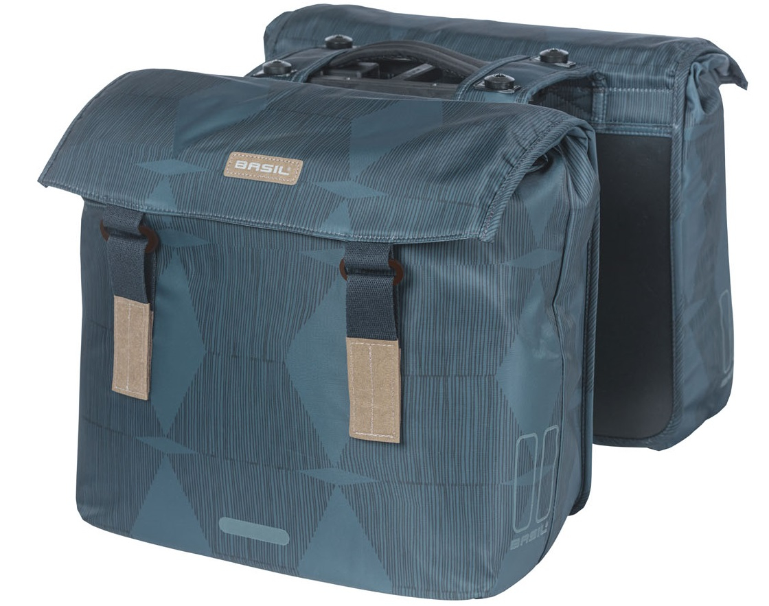 Dubbele fietstas Basil Elegance met MIK-systeem 40-49 liter 42