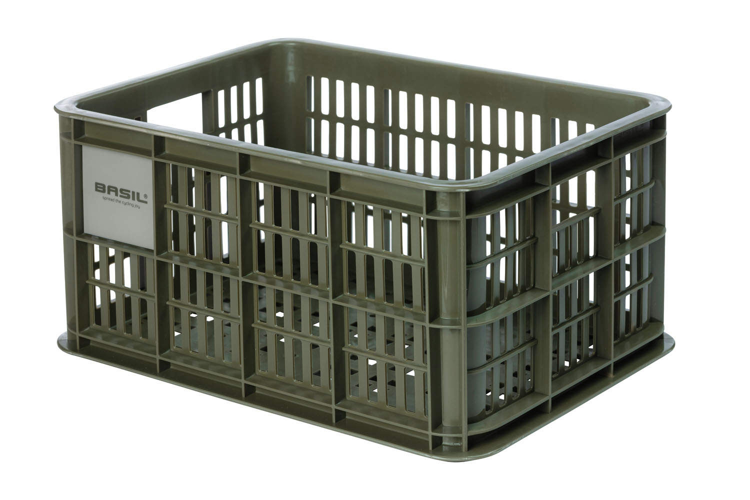 Gerecyclede fietskrat Basil Crate S 17.5 liter 29 x 39 x 20 cm - moss green - Afbeelding 3