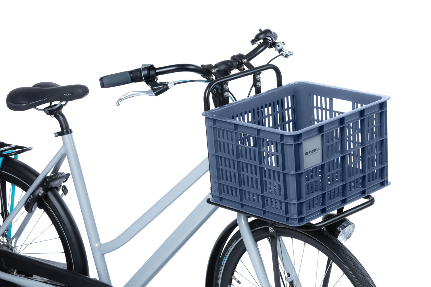 Gerecyclede fietskrat Basil Crate M 29.5 liter 35 x 45 x 25 cm - bluestone - Afbeelding 3