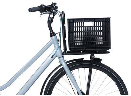 Gerecyclede fietskrat Basil Crate MIK M 29.5 liter 35 x 45 x 25 cm - black - Afbeelding 2