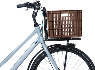 Gerecyclede fietskrat Basil Crate L 40.0 liter 39 x 49 x 26 cm - chocolate brown - Afbeelding 2