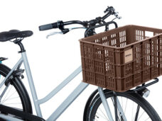 Gerecyclede fietskrat Basil Crate L 40.0 liter 39 x 49 x 26 cm - chocolate brown