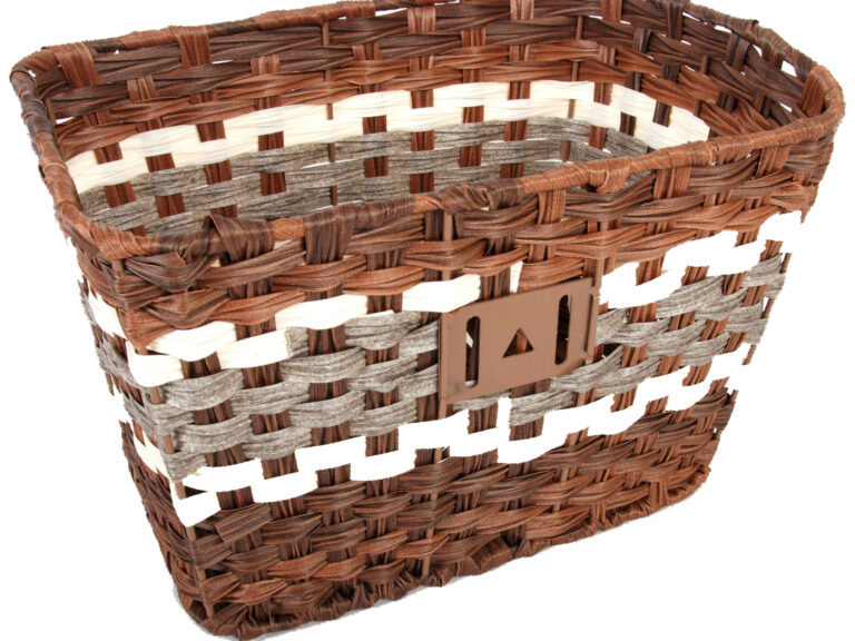 Gevlochten rieten fietsmand Volare L 36 x 27 x 21cm  - donkerbruin