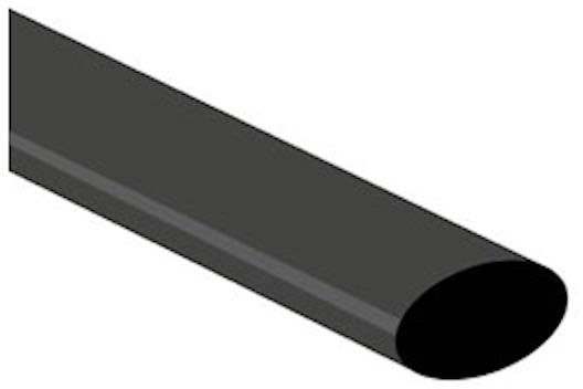 Krimpkous/minispoel 4.8-2.4 - zwart (12 meter)
