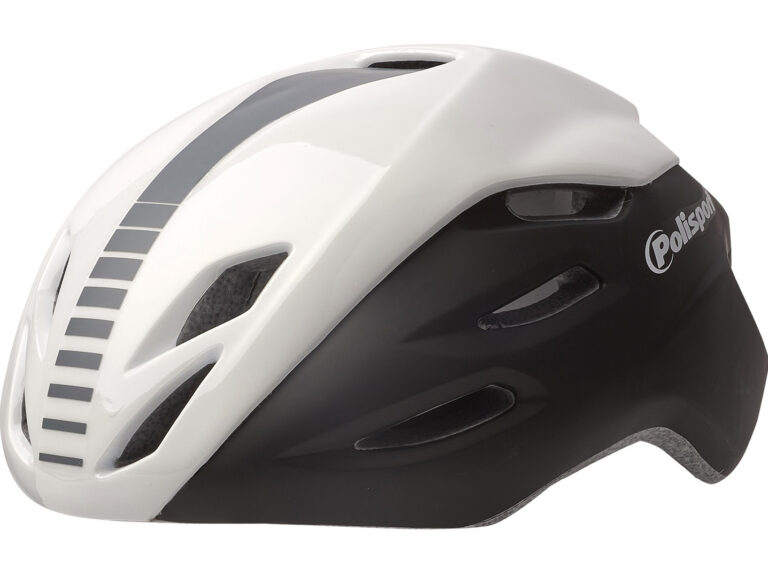 Fietshelm Polisport Aero-R Large 58-61 cm - mat zwart / wit glanzend / grijs