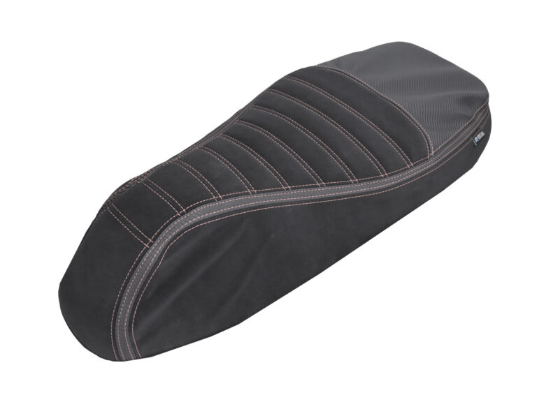 Buddydek Regia Alcantara Streep Sport (made In Eu) Vespa Zwart/grijs >2024 Gts 125cc, Gts 250cc, Gts 300 (euro4)