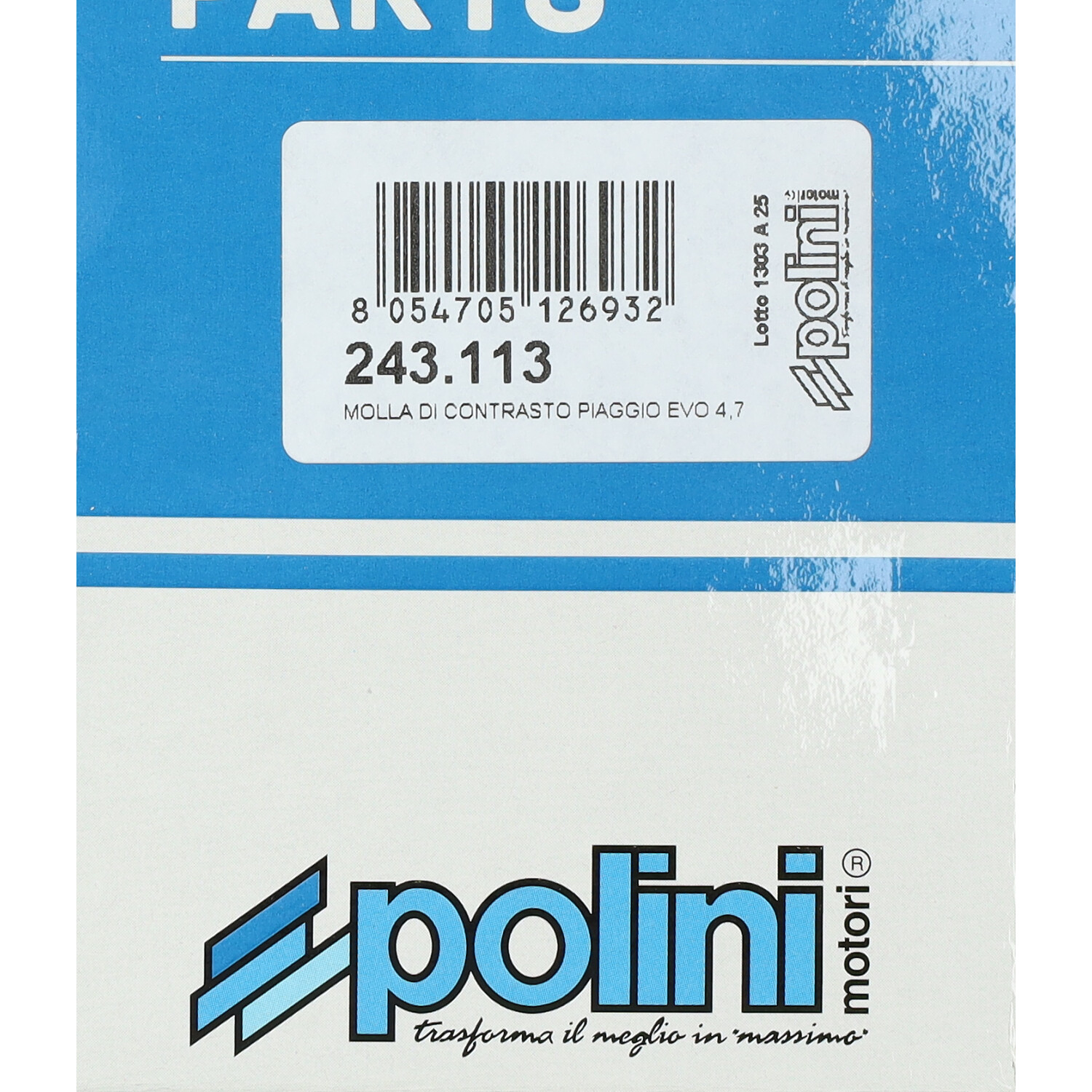 Koppelingdrukveer Polini Evo Slider 4.7 Sco Piaggio, Sco Piaggio 2t, Sco Piaggio 4t, Sprint 2t, Sprint 4t 243.113 - Afbeelding 3