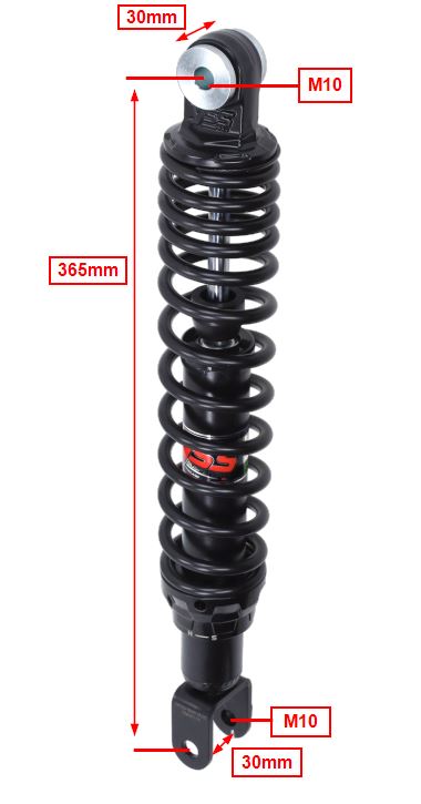 Schokbrekerset Yss Achter Hybrid Dtg Piaggio Beverly 350 - 2019 Tb220-365p-01-88 - Afbeelding 5