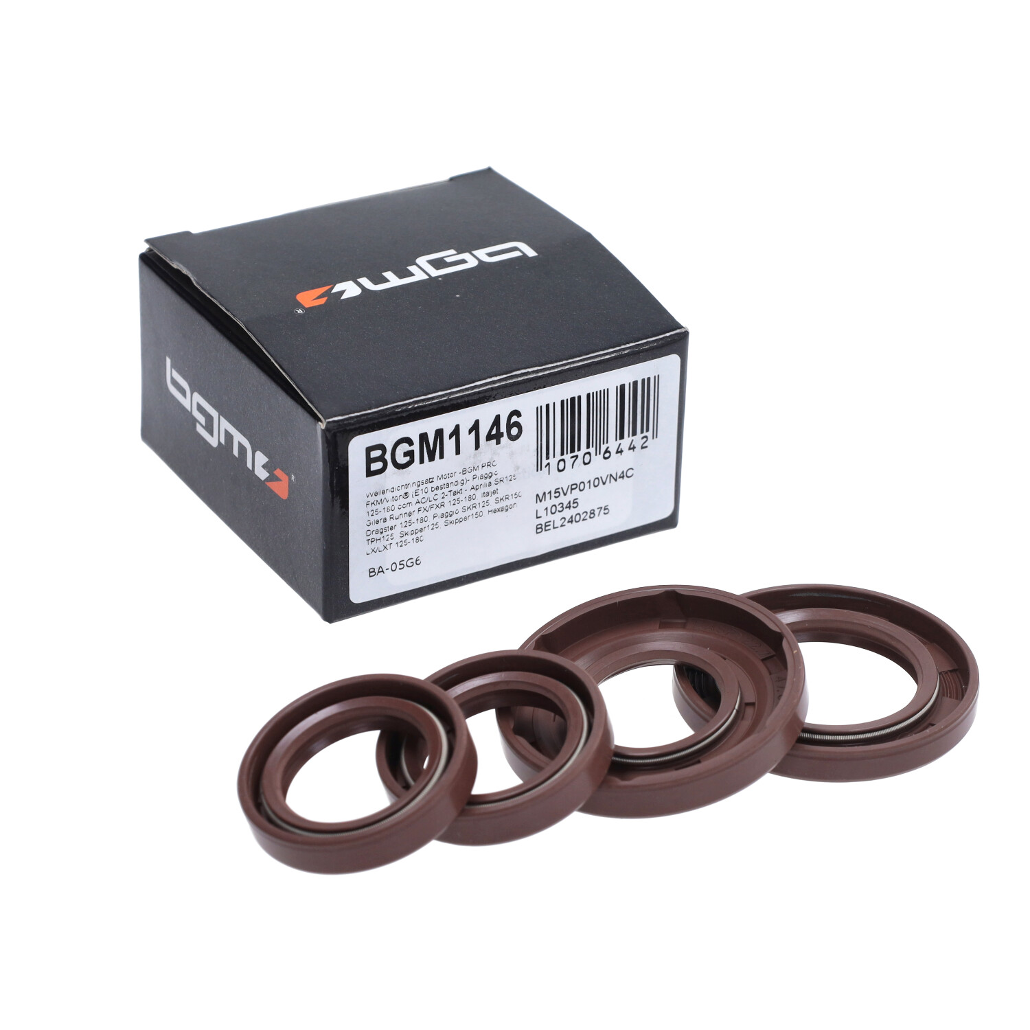 Keerringset Bgm Pro Viton Hexagon 125cc, Runner 125cc, Runner 180cc, Skipper 125cc Bgm1146 - Afbeelding 4