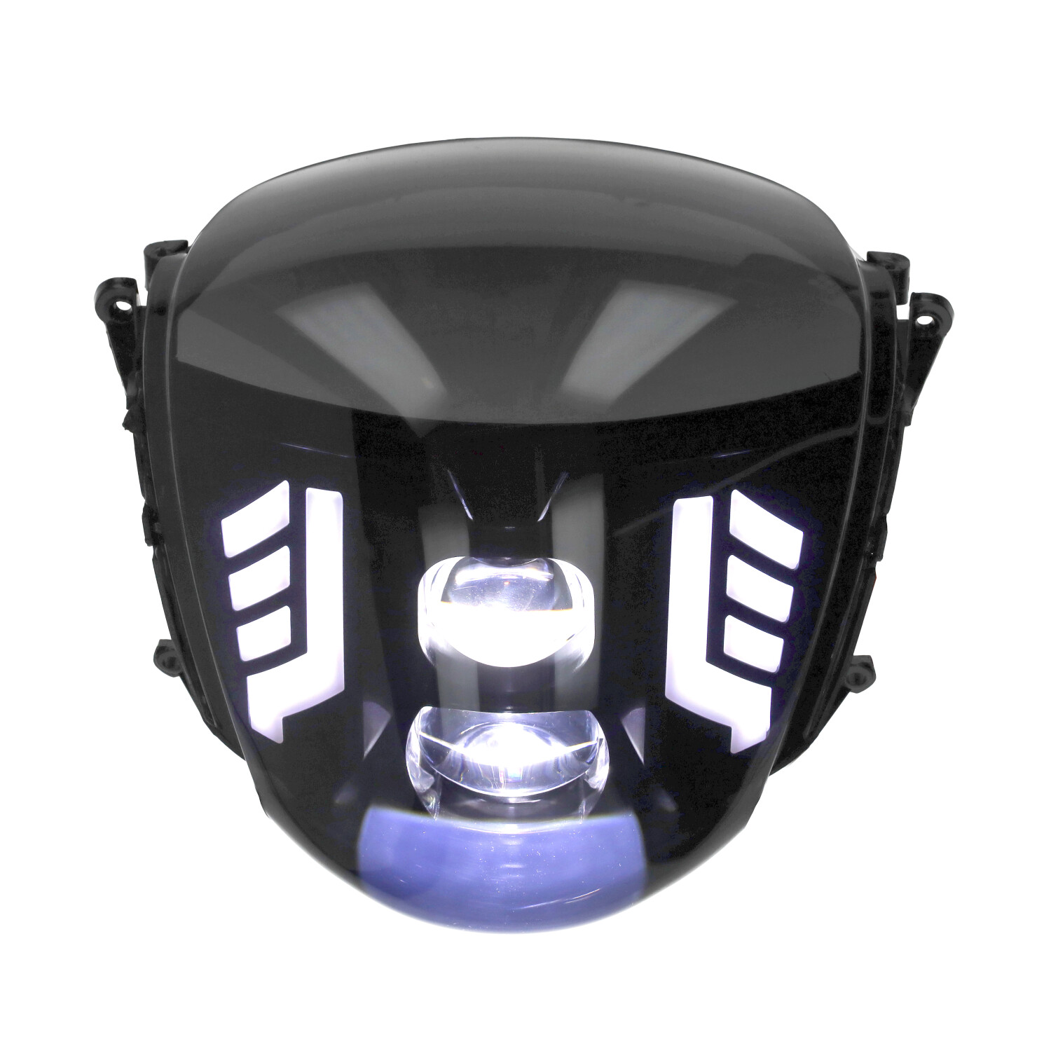 Koplamp Fast Arrow Pro Led Rs-1 Double Eye Smoke Zip2000, Piaggio