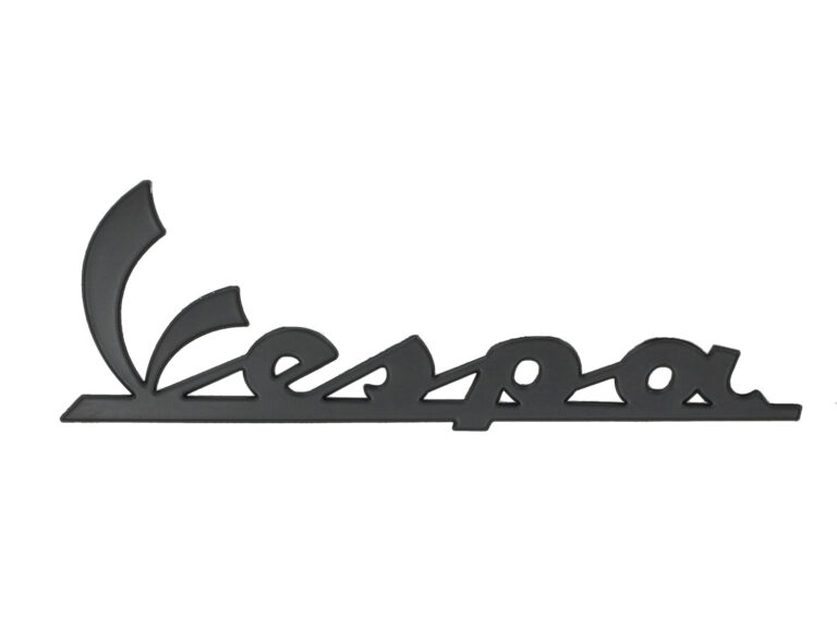 Embleem Piaggio Origineel Woord [vespa] Zijscherm Mat Zwart Gtv 300, Gtv 310 2h005862