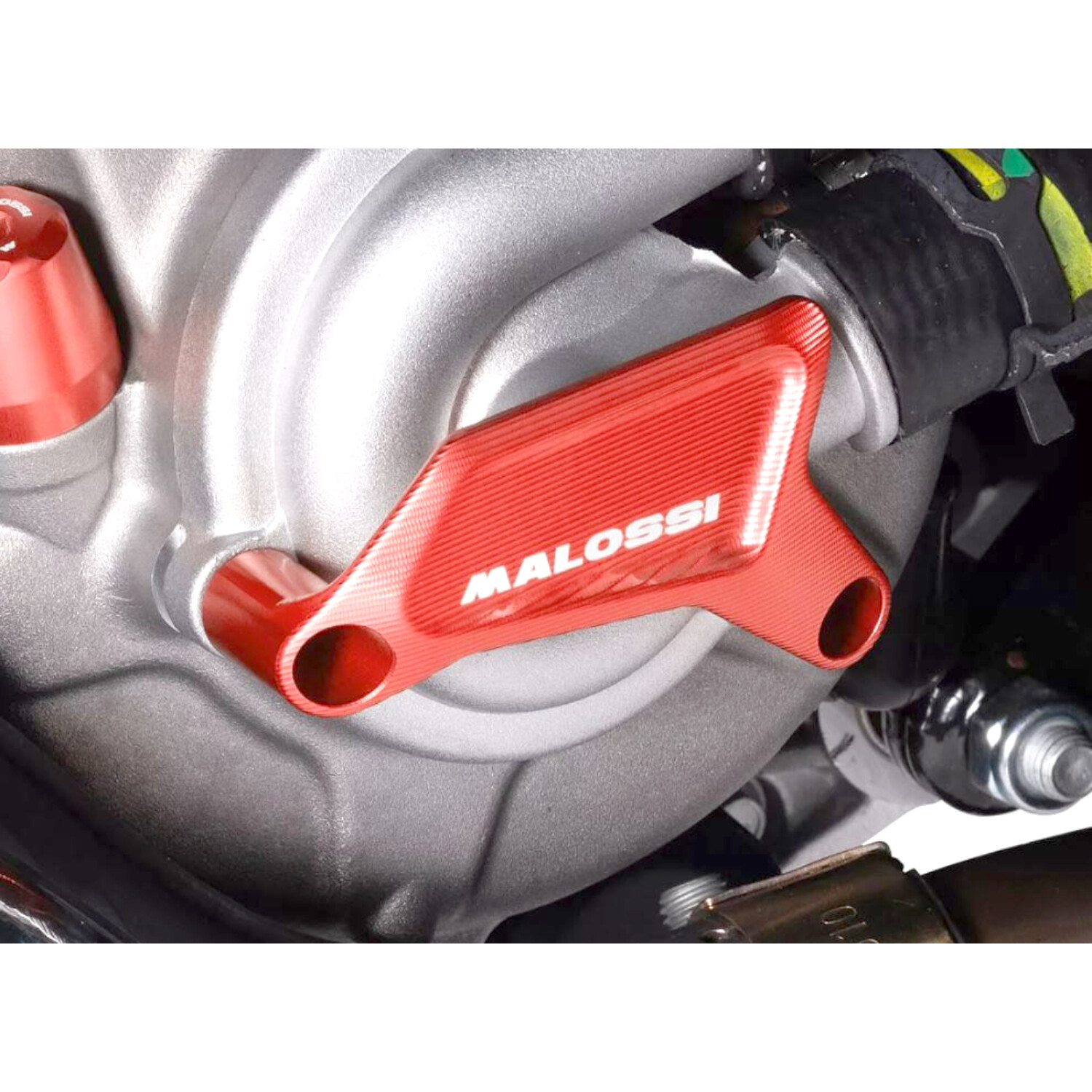 Beschermer Malossi Waterpomp Cnc Gefreesd Vespa Rood Gts 300, Gts 310 8120494br - Afbeelding 4