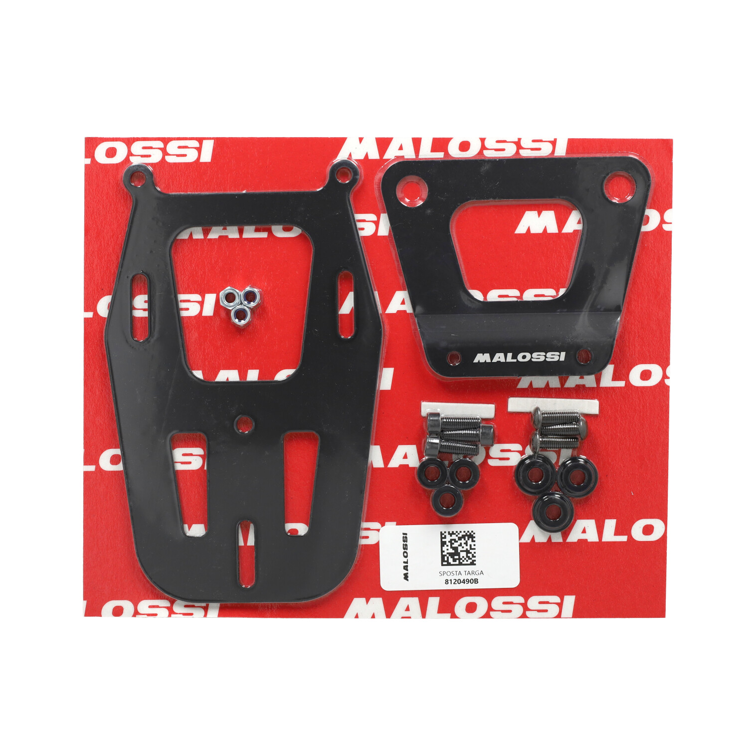 Kentekenplaathouder Malossi Euro-5/5+ Aluminium Verhoogd Vespa Zwart Gts 125-310 8120490b - Afbeelding 2